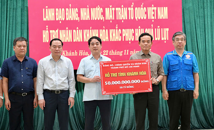 TP.HCM chung sức hỗ trợ Khánh Hòa khắc phục thiệt hại sau mưa lũ