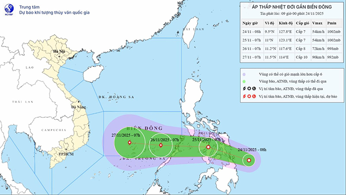 Từ Quảng Trị đến An Giang chủ động ứng phó với áp thấp nhiệt đới gần Biển Đông