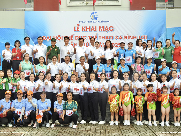 Không khí sôi động tại Đại hội Thể dục Thể thao xã Bình Lợi năm 2025