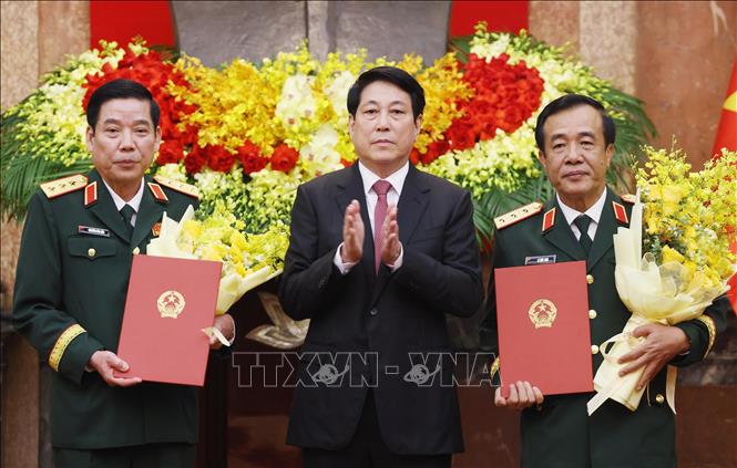 Trao quyết định bổ nhiệm Chủ nhiệm Tổng cục chính trị và thăng quân hàm Đại tướng, Thượng tướng