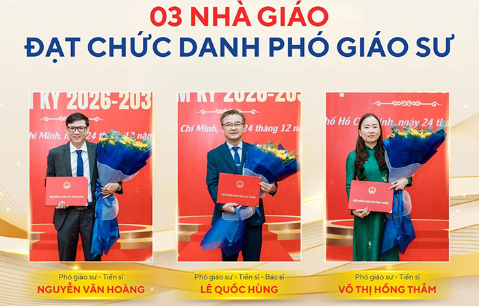 Trường ĐH Nguyễn Tất Thành có thêm 3 phó giáo sư