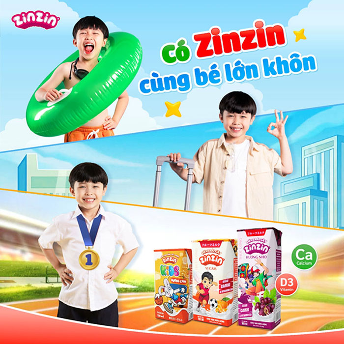 Bé vui khỏe, mẹ an tâm cùng sữa chua uống tiệt trùng ZinZin Kids