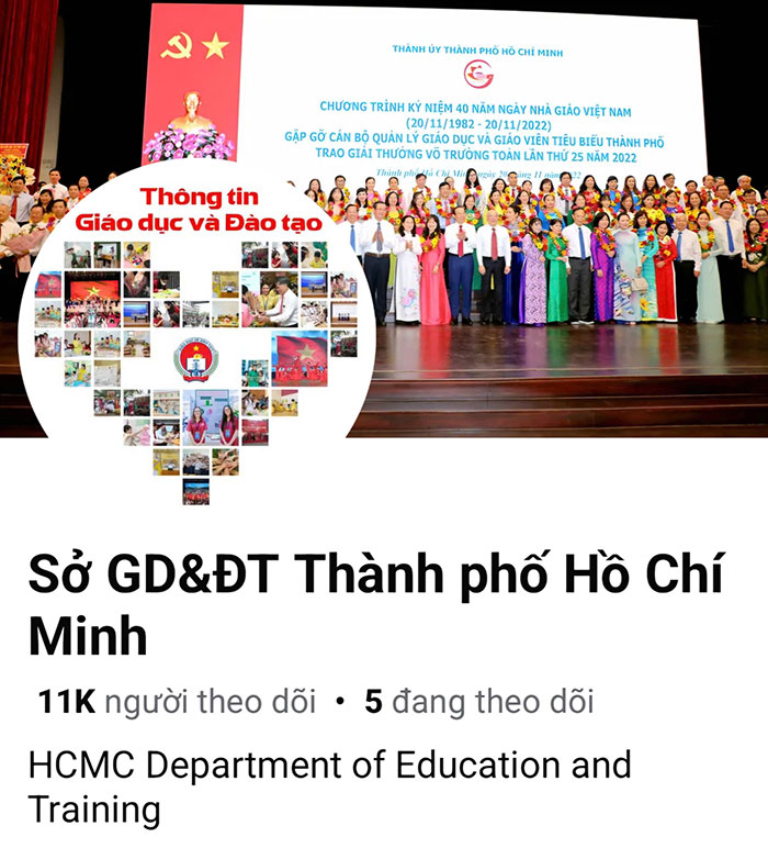 Sở GD-ĐT TP.HCM xây dựng trang Fanpage cộng đồng, đưa tin chính thống về ngành giáo dục