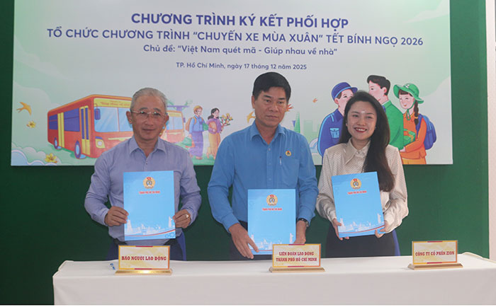  “Chuyến xe mùa xuân – Giúp nhau về nhà” hỗ trợ hơn 800 vé xe cho công nhân về quê đón Bính Ngọ năm 2026