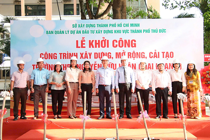 Khởi công xây dựng, mở rộng Trường THPT Nguyễn Hữu Huân giai đoạn 2