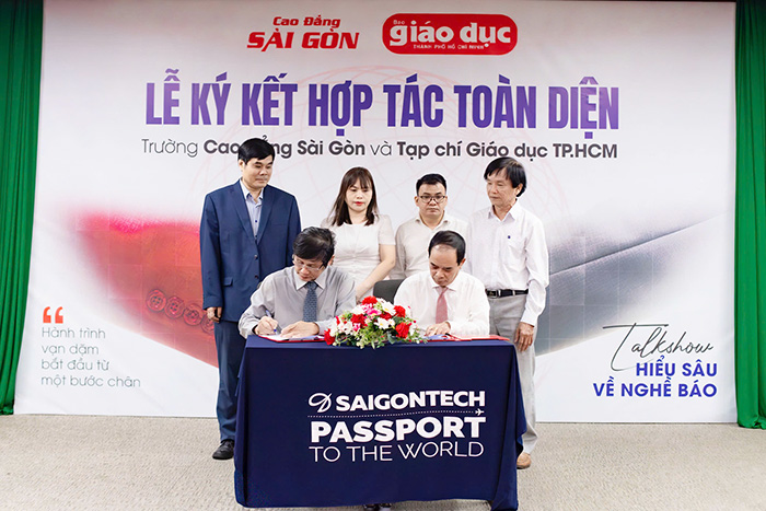 Ký kết hợp tác toàn diện giữa Trường Cao đẳng Sài Gòn và Tạp chí Giáo dục TP.HCM