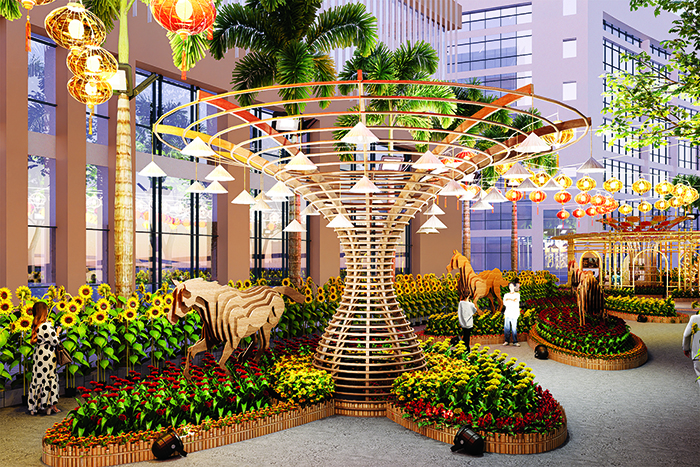 Hội hoa xuân Phú Mỹ Hưng Tết Bính Ngọ 2026 đậm đà hương sắc Tết