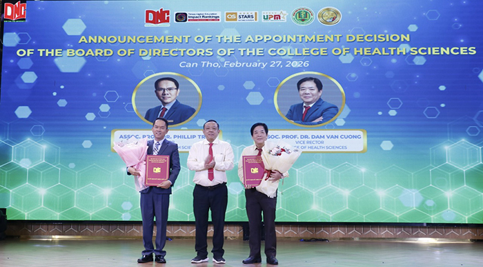 Đại học Nam Cần Thơ công bố Ban Giám hiệu Trường Khoa học Sức khỏe