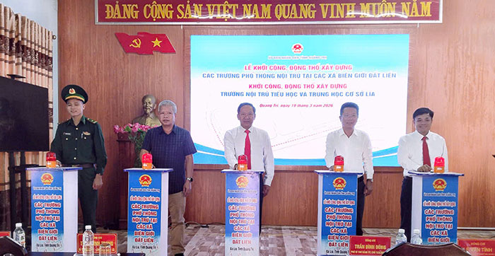 Khởi công 11 trường nội trú liên cấp vùng biên Quảng Trị