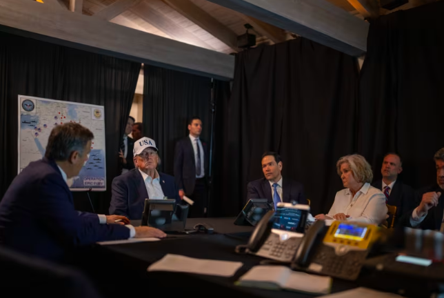 Tổng thống Trump giám sát chiến dịch Iran từ đâu?