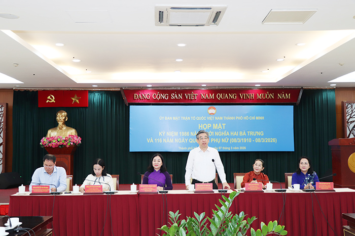 TP.HCM gặp gỡ nữ cán bộ Mặt trận nhân kỷ niệm Ngày Quốc tế Phụ nữ 8-3