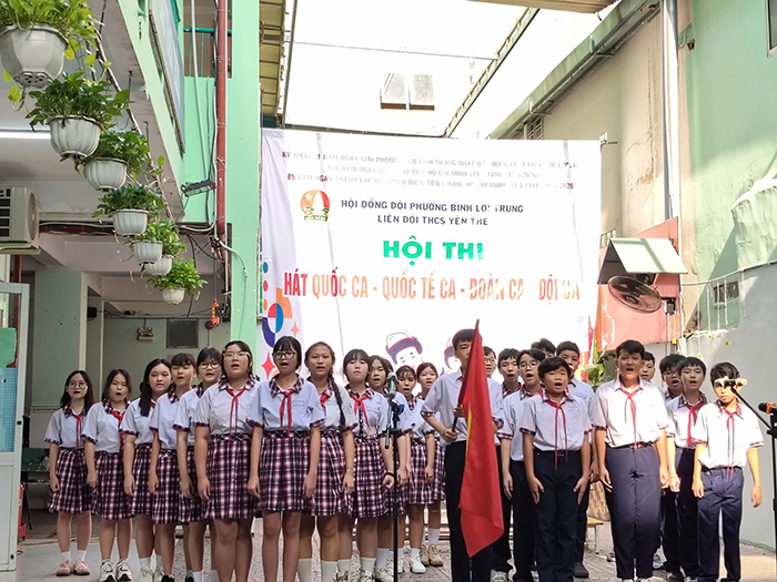 Giáo dục học sinh truyền thống lịch sử qua hội thi hát Quốc ca, Quốc tế ca, Đoàn ca, Đội ca