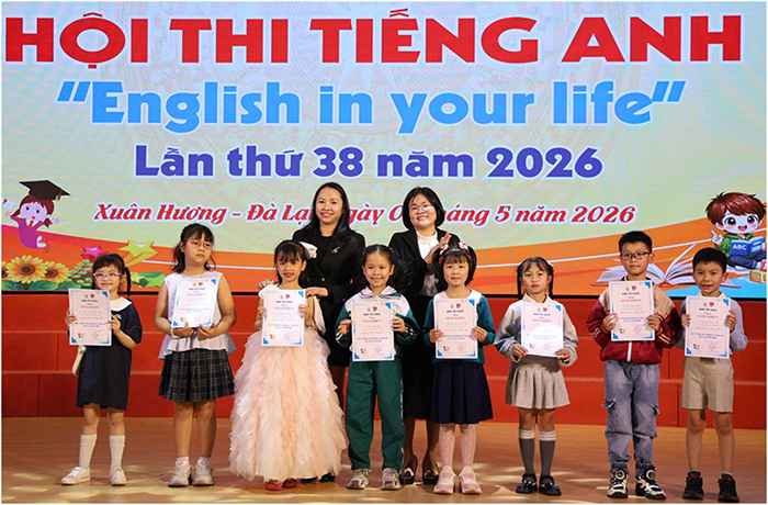 Trao 330 giải thưởng Hội thi Anh văn “English in your life” tỉnh Lâm Đồng năm 2026