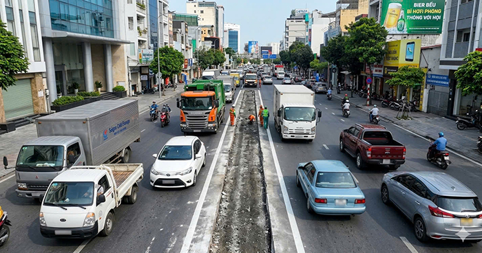 Đường Cộng Hòa bắt đầu điều chỉnh giao thông linh hoạt từ ngày 15-5