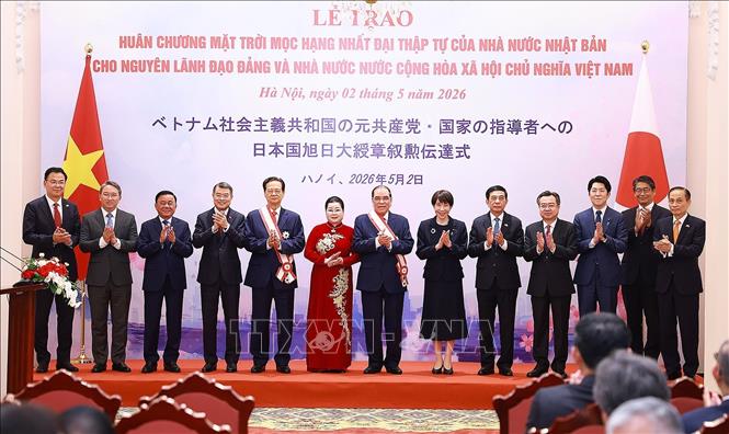 Nhật Bản trao tặng Huân chương Mặt trời mọc cho nguyên lãnh đạo Đảng, Nhà nước Việt Nam